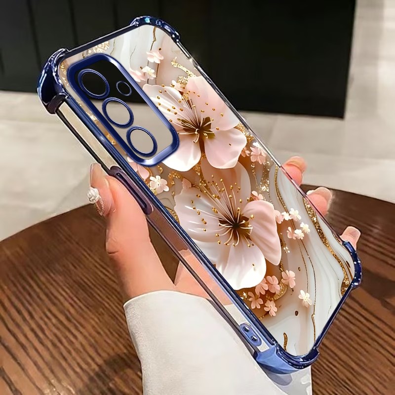 Samsung Galaxy S25 - Coque de téléphone transparente à motif